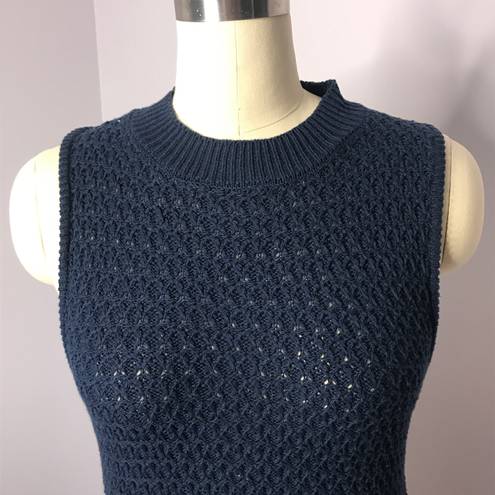 Jessica Simpson Alexia Cropped Sweater L Navy