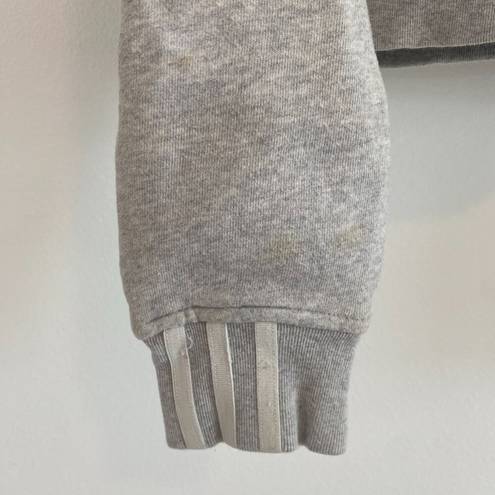 Adidas Women's Cropped Sweatshirt Gray Old Logo Size Small