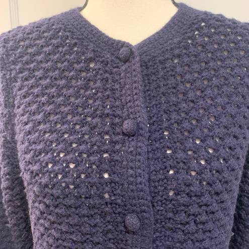 L.L.Bean  | crochet wool blend cardigan