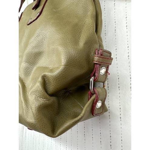 Tommy Hilfiger  Shoulder Bag Olive Green Leather Vintage 90s Y2K Lined Purse