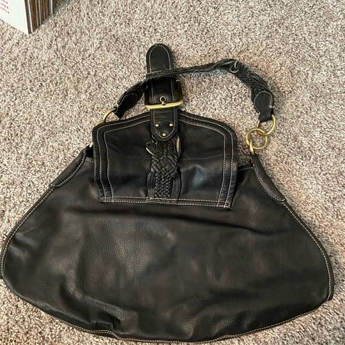 Tommy Hilfiger  Shoulder Bag Black Leather Purse Satchel