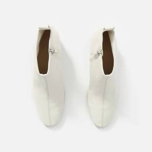 Everlane  The Day Ankle Boots in Bone Leather 7.5 New Womens Italy Booties