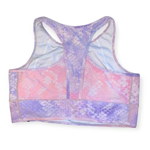 Torrid  longline pastel snakeskin sports bra