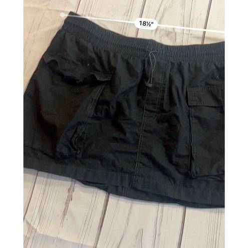 Wild Fable  Parachute Cargo Mini Skirt Black - Women's XL New