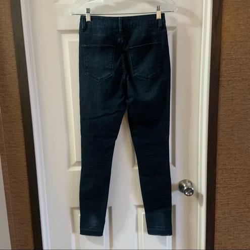 Harper  Dark Wash High Rise Release Hem Skinny Jean 26