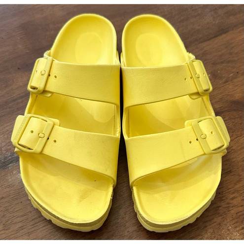 Birkenstock Fair/good used  Yellow Eva Arizona Sandals Euro 39 US Women 8