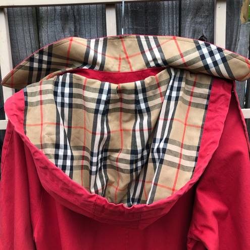 Burberry  London Trench Red Coat Jacket Sz 8