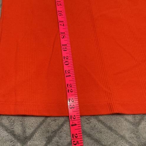 Coldwater Creek  orange lace trimmed tank size M