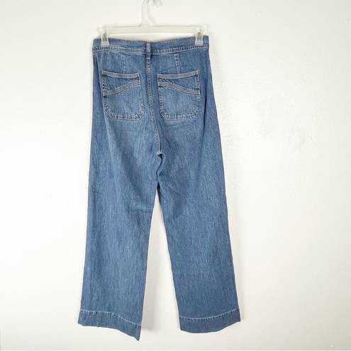 Gap  Medium Wash Sky High Wide Leg Denim Jeans, Size 8 Tall