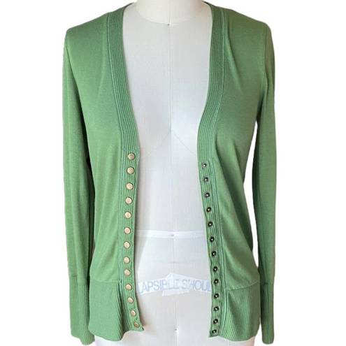 Zenana Outfitters  Green Snap-up Cardigan Sweater ~ Size M