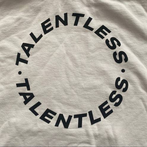 Talentless  WOMENS CIRCLE LOGO WHITE HOODIE SZ SMALL