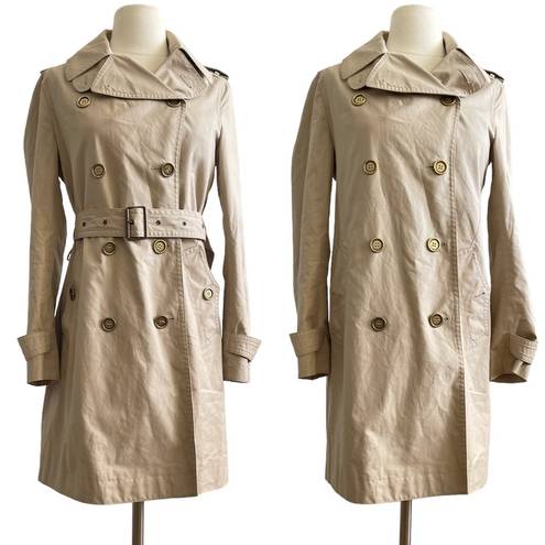 Burberry  Brit Double Breasted Full House Check Lining Kensington Trench Coat