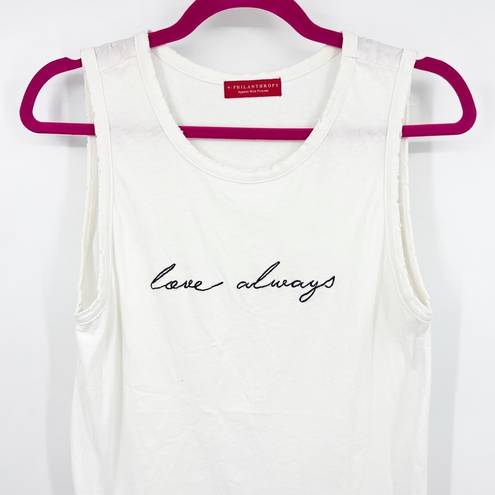 n:philanthropy  White Tank “love always” Size Small Revolve Summer