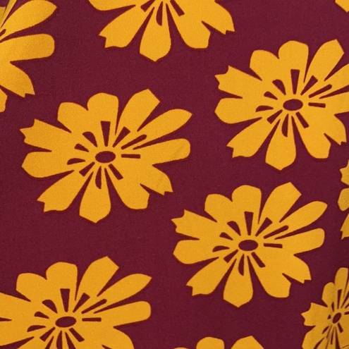 LuLaRoe  Purple & Gold Floral Azure A-line skirt