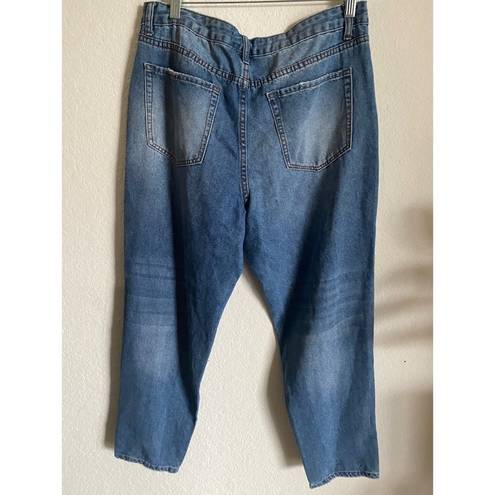 Daisy Skinny Fries  Distressed Mom Jeans Size 15