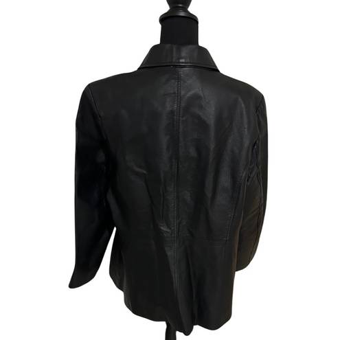 Croft & Barrow  Black Leather Jacket 1X