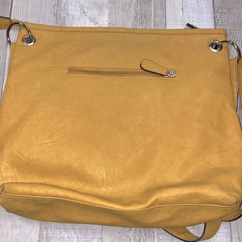 Bueno  faux leather bag mustard color