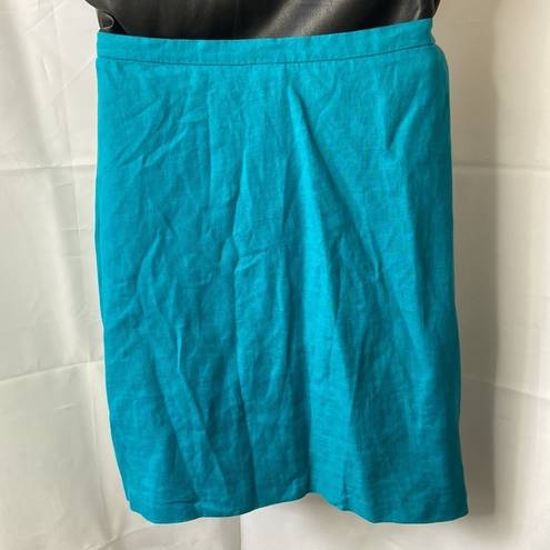 ZARA  Women’s Teal Linen Ruffle Midi Skirt Size Small