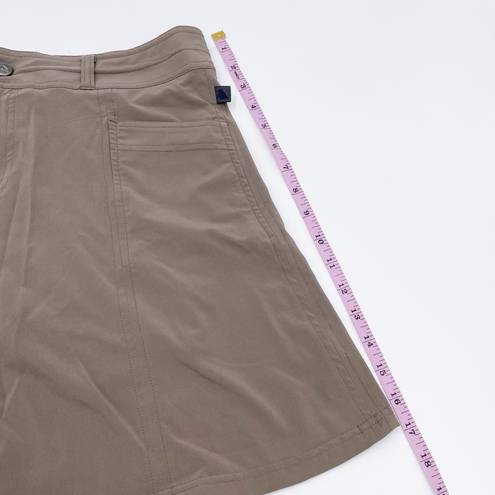L.L.Bean  Women's Comfort Trail Skort Mid-Rise A-line Skirt Beige Taupe Size 6