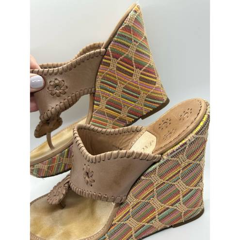 Jack Rogers  Women’s Marbella Rainbow Wedge Sandal Size 8.5