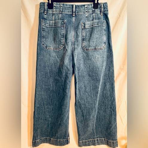 Pilcro  The Skipper High Rise Jeans Women Size 30 Wide Leg Cropped Anthropologie