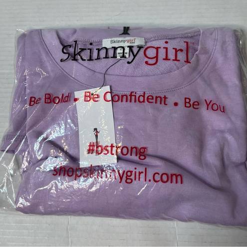 Skinny Girl  Soft Stretchy Purple Puff Sleeve Tee Size 2X New!