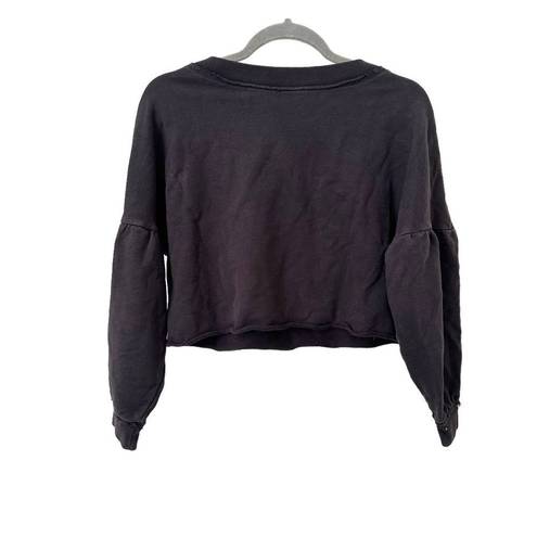 Free People Movement FP MOVEMENT Cropped‎ Oversized Sweatshirt Sz XS