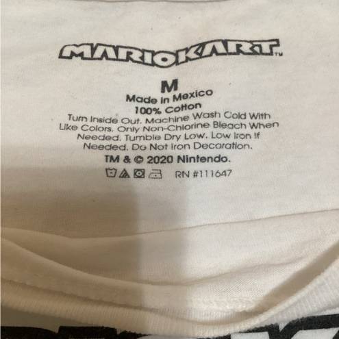 Nintendo Super Mario Kart T-Shirt Official  White Size M GUC