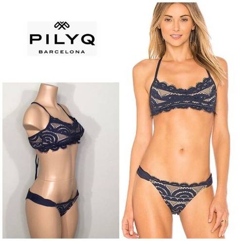 PilyQ New.  navy nautica lace bikini set. Small