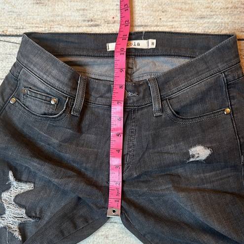 Pistola  very distressed charcoal gray jeans