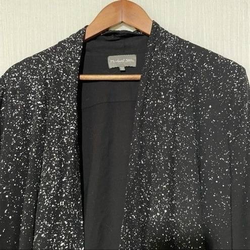 Michael Stars  Draped Black Sparkle Long Sleeve Cardigan Medium