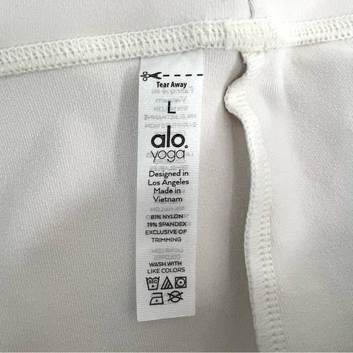 Alo Yoga Alo Airbrush High-Waist Flutter Legging in Ivory Flared Athletic Pants Size L