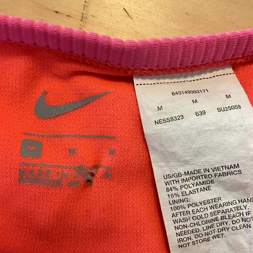 Nike  Ribbed Bikini Bottom Swimsuit Hot Pink Medium