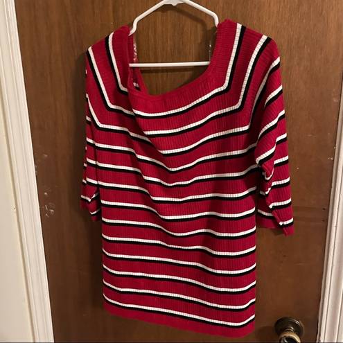 Fashion to figure  stripe sweater