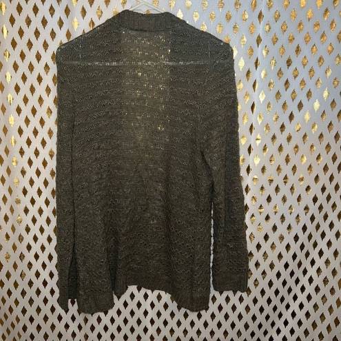 Maurice's  long green cardigan sweater size M