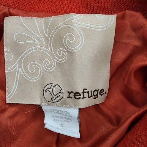 Refuge Orange Peacoat Jacket, Women's Small