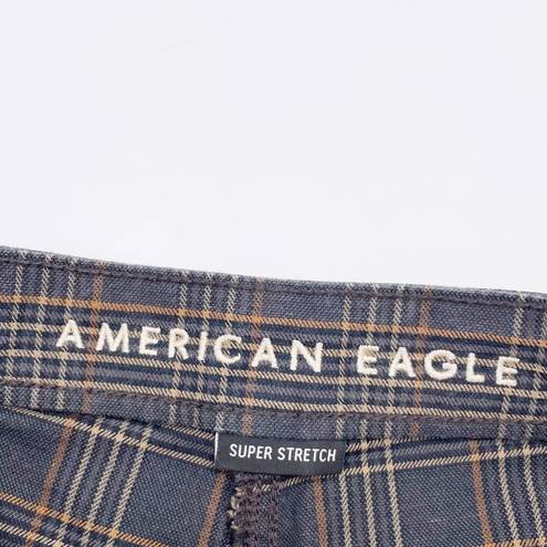 American Eagle  Super Stretch Hi-Rise Skort Wrap Front Mini Skirt Plaid Size 2