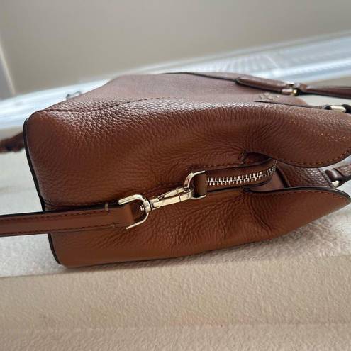 Kate Spade  Jackson Medium Crossbody Satchel Triple Compartment Brown Tan