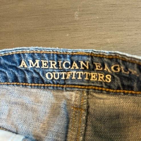 American Eagle  Button‎ Distressed Jean Skirt Women's Size 4