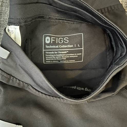 FIGS  scrub set size large black