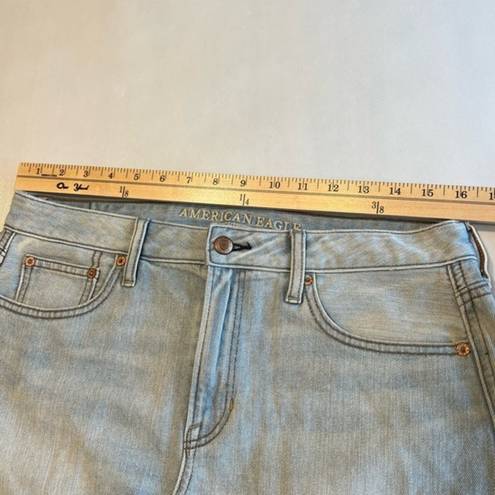 American Eagle  Womens Skirt SIze 10‎ Blue Denim Mini Distressed Mini Skirt