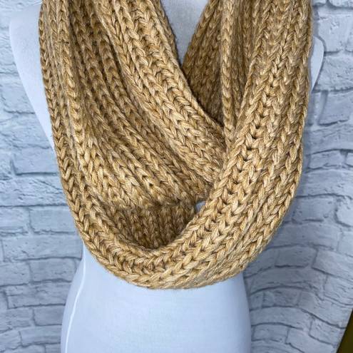 Mixit chunky knit tan infinity scarf one size