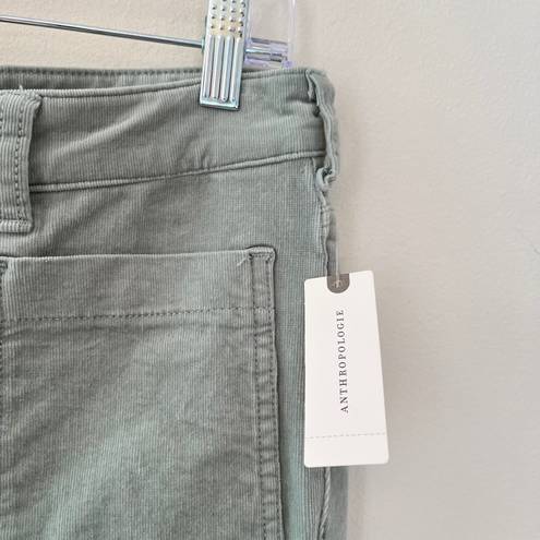 Pilcro Anthropologie NEW High Rise Stretch Corduroy Skinny Jeans Mint Green