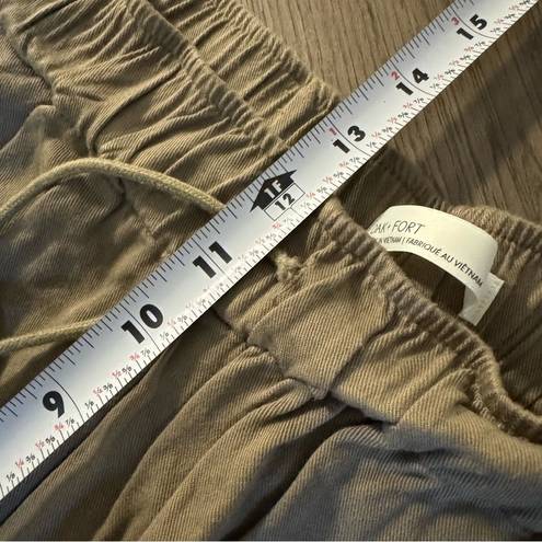 Oak + Fort  Flowy Wide Leg Pull On Neutral Pants size medium