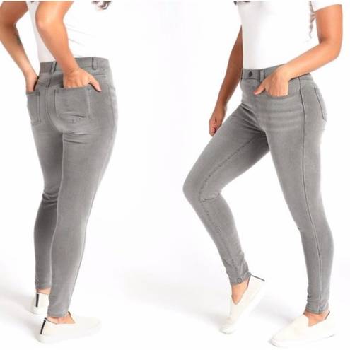 Betabrand  Petite Size PS Yoga Denim Skinny Jeans Gray Pull On Stretch Mid-Rise