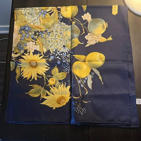 Salvatore Ferragamo  Blue & Yellow floral scarf