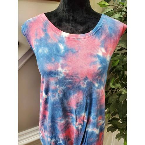 True Craft  Women's Multicolor Cotton Round Neck Sleeveless Casual Blouse Size 2X