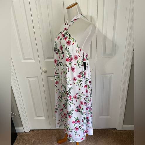 INC Women’s Printed Halter Neck Floral Midi Dress size Medium NWT