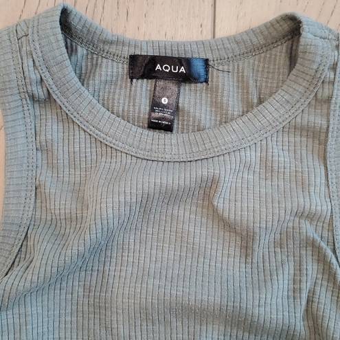 AQUA NWOT!  Ribbed Side Tie Tank Top