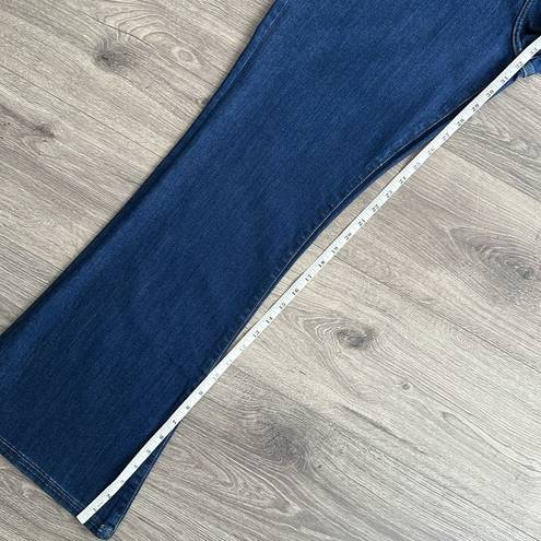 Banana Republic NEW  High Rise Flare Jeans Dark Blue Stretch Denim Plus Size 33